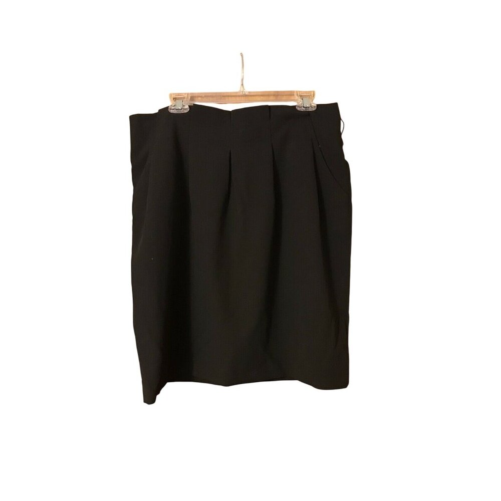 S & D Women's Size 14 Skirt Pencil Pleated Front Black New With Tags